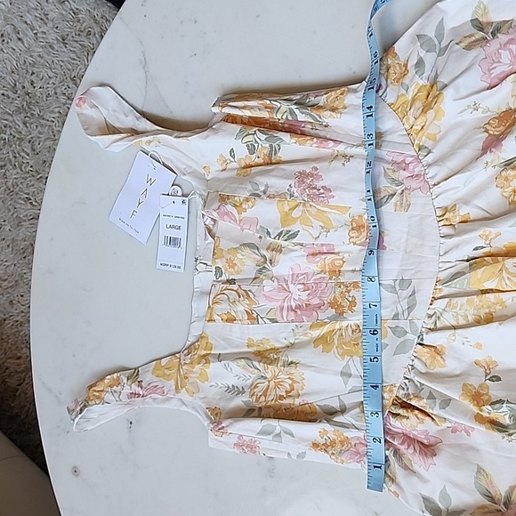 NWT Bloomingdales Wayf corset midi in Garden roses yellow floral size large - Picture 11 of 16